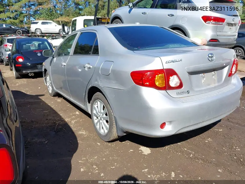 2010 TOYOTA COROLLA VIN 1NXBU4EE3AZ311596 — фото 3