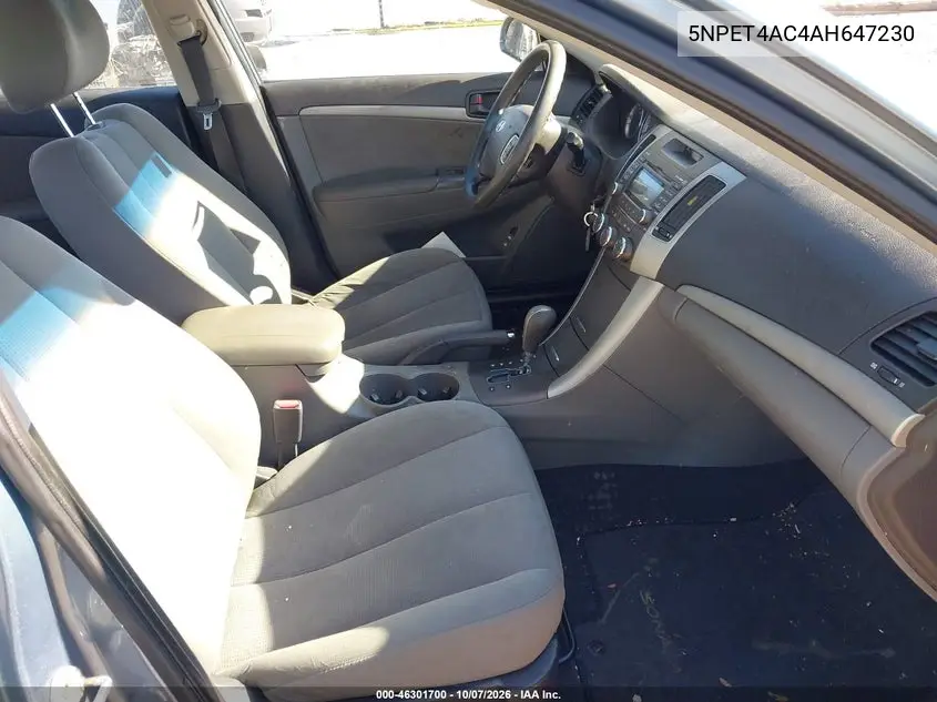 2010 HYUNDAI SONATA VIN 5NPET4AC4AH647230 — фото 5