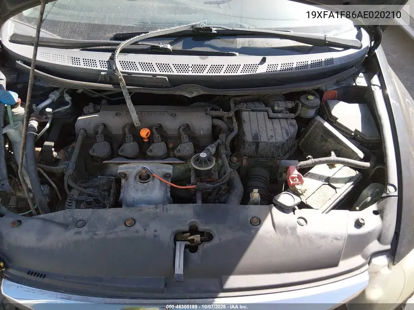 2010 HONDA CIVIC VIN 19XFA1F86AE020210 — фото 10