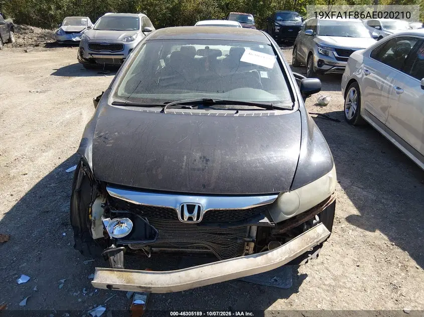 2010 HONDA CIVIC VIN 19XFA1F86AE020210 — фото 12