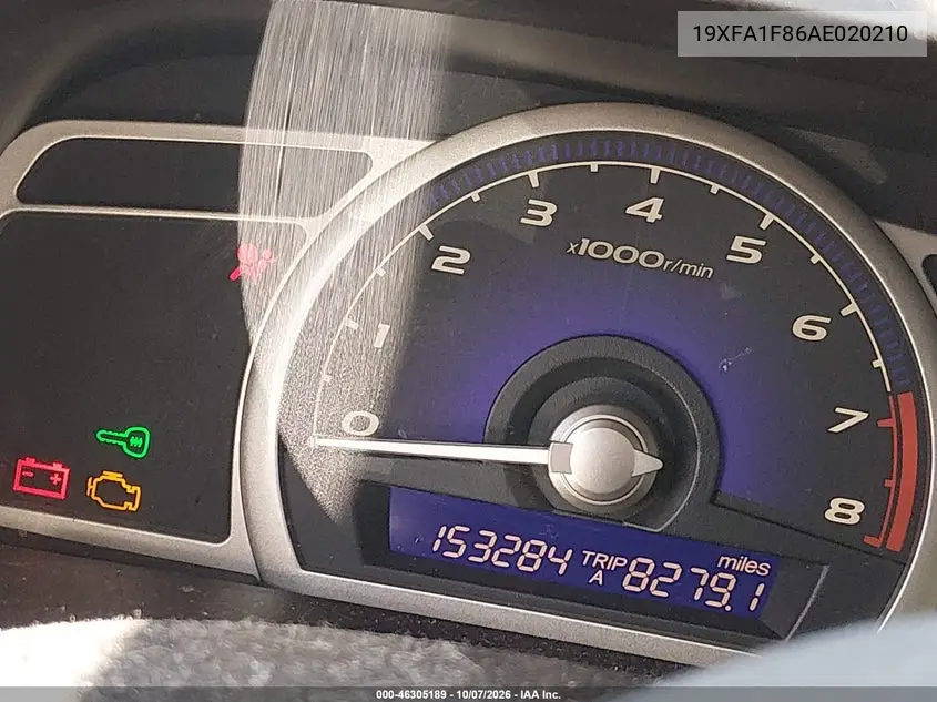 2010 HONDA CIVIC VIN 19XFA1F86AE020210 — фото 15