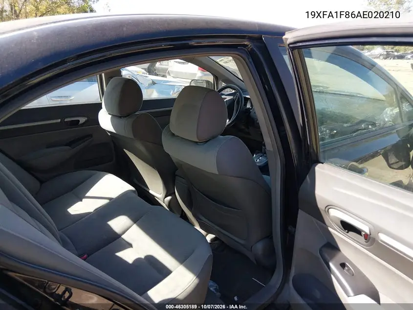 2010 HONDA CIVIC VIN 19XFA1F86AE020210 — фото 8