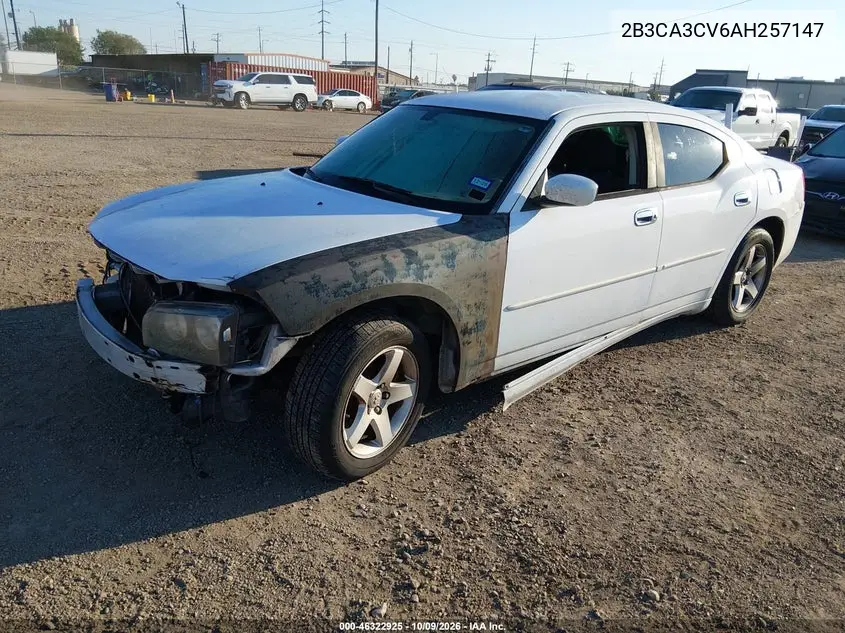 2010 DODGE CHARGER VIN 2B3CA3CV6AH257147 — фото 2