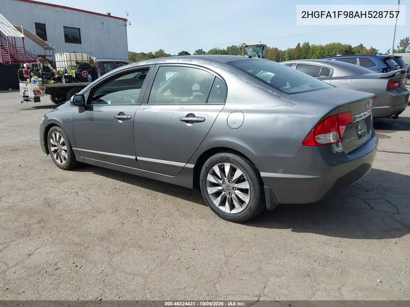 2010 HONDA CIVIC VIN 2HGFA1F98AH528757 — фото 3