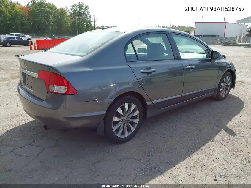 2010 HONDA CIVIC VIN 2HGFA1F98AH528757 — фото 4
