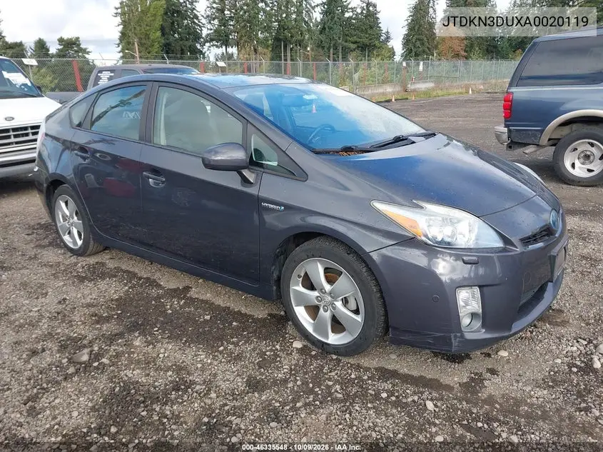TOYOTA PRIUS 2010, VIN JTDKN3DUXA0020119