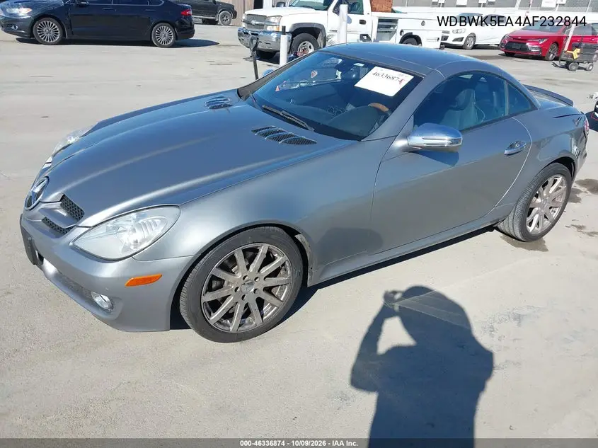 2010 MERCEDES SLK-KLASSE VIN WDBWK5EA4AF232844 — фото 2