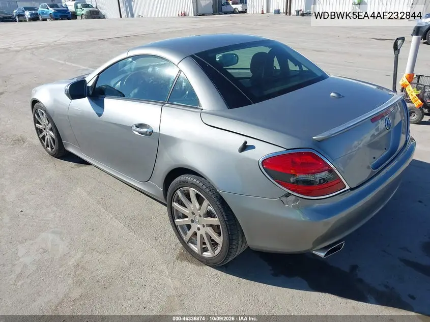 2010 MERCEDES SLK-KLASSE VIN WDBWK5EA4AF232844 — фото 3