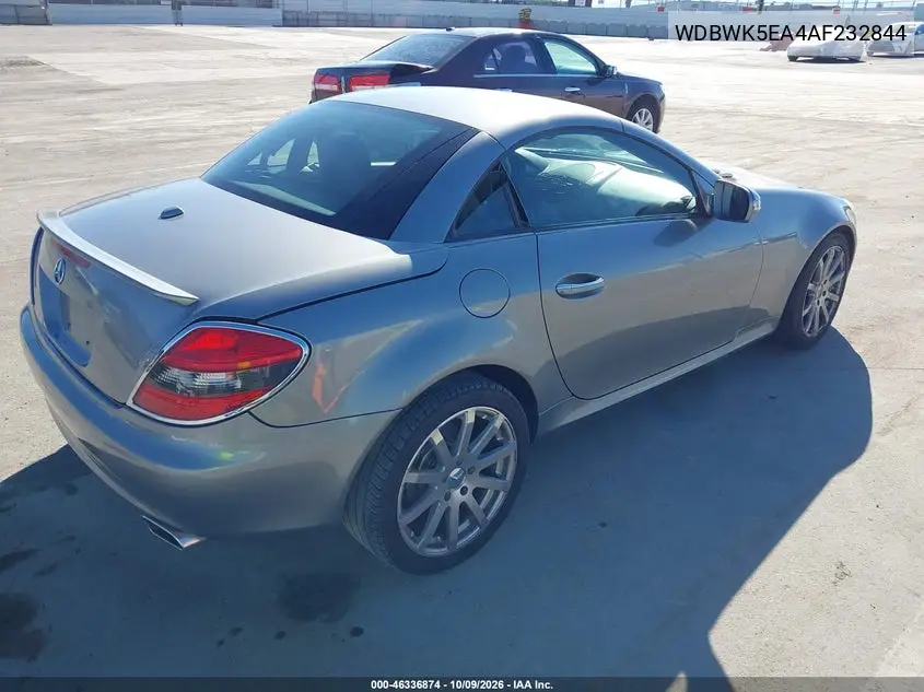 2010 MERCEDES SLK-KLASSE VIN WDBWK5EA4AF232844 — фото 4
