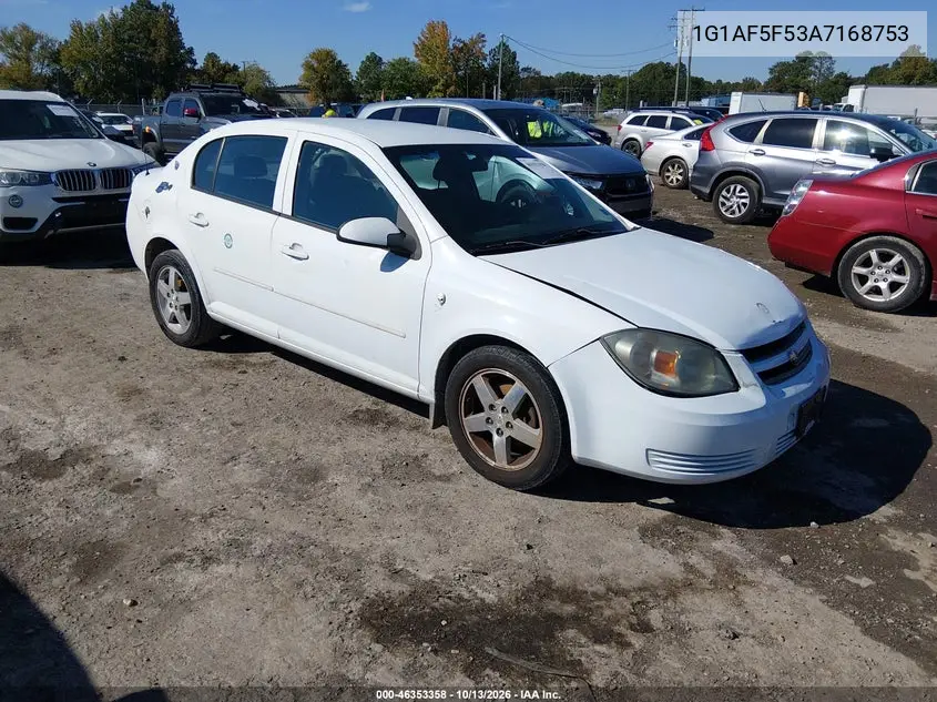 CHEVROLET COBALT 2010, VIN 1G1AF5F53A7168753