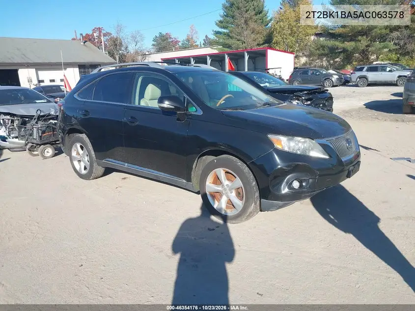 LEXUS RX 2010, VIN 2T2BK1BA5AC063578