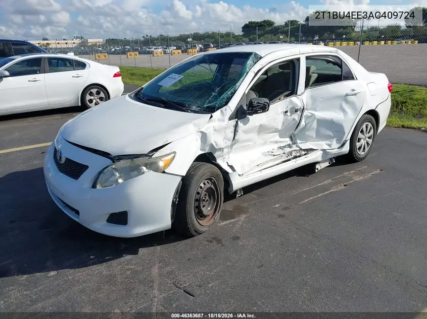 2010 TOYOTA COROLLA VIN 2T1BU4EE3AC409724 — фото 2