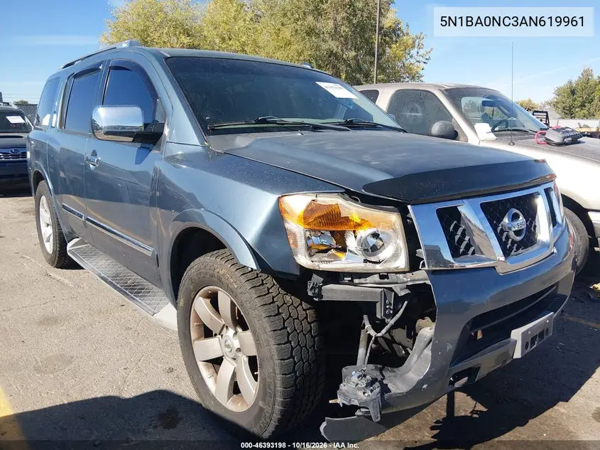 NISSAN ARMADA 2010, VIN 5N1BA0NC3AN619961