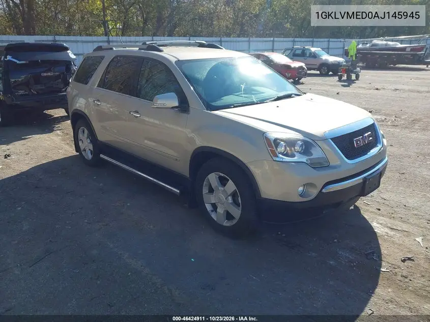 GMC ACADIA 2010, VIN 1GKLVMED0AJ145945