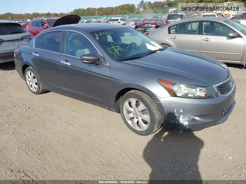 HONDA ACCORD 2010, VIN 5KBCP3F86AB006428