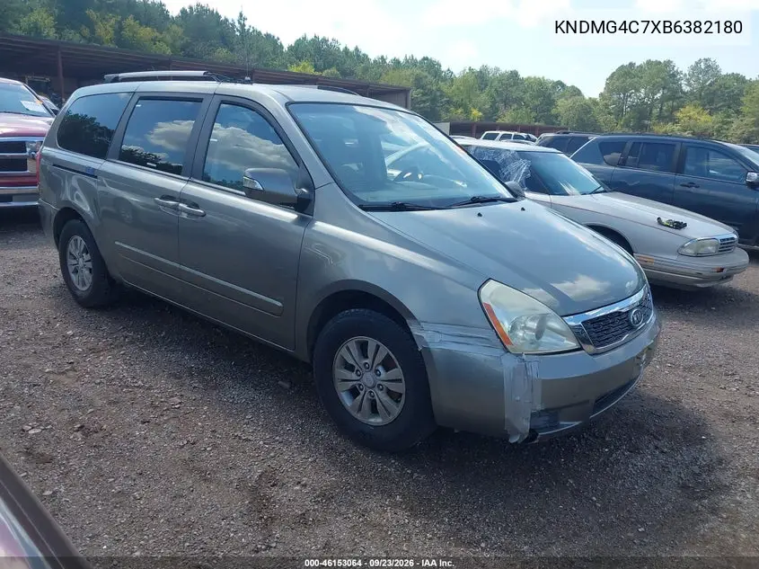 KIA SEDONA 2011, VIN KNDMG4C7XB6382180