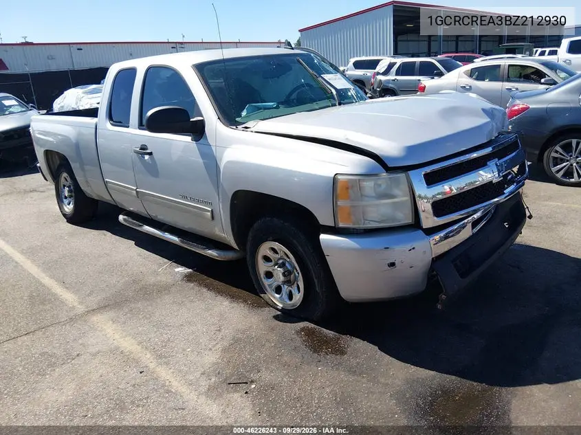 CHEVROLET SILVERADO 2011, VIN 1GCRCREA3BZ212930