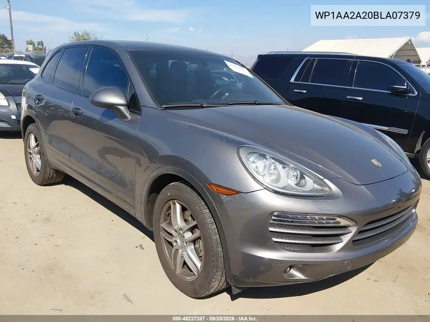 PORSCHE CAYENNE 2011, VIN WP1AA2A20BLA07379