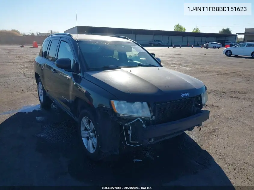 JEEP COMPASS 2011, VIN 1J4NT1FB8BD151623