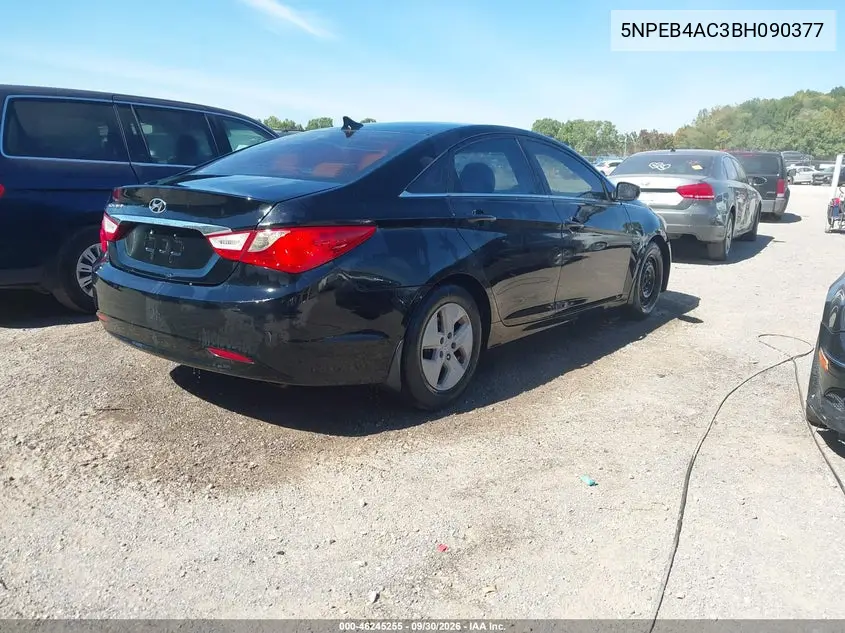 2011 HYUNDAI SONATA VIN 5NPEB4AC3BH090377 — фото 4