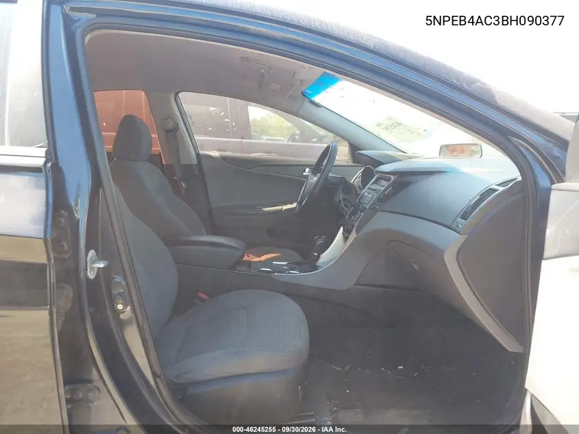 2011 HYUNDAI SONATA VIN 5NPEB4AC3BH090377 — фото 5