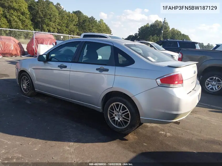 2011 FORD FOCUS VIN 1FAHP3FN5BW187129 — фото 3