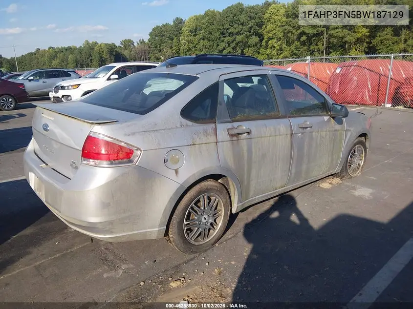 2011 FORD FOCUS VIN 1FAHP3FN5BW187129 — фото 4
