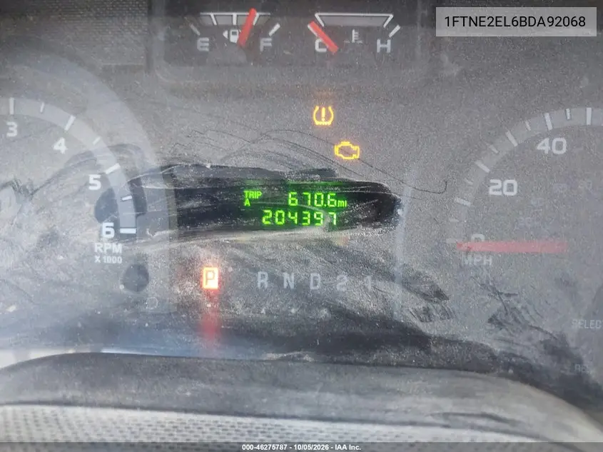 2011 FORD ECONOLINE VIN 1FTNE2EL6BDA92068 — фото 7
