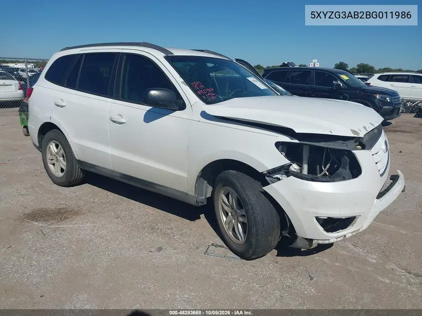 HYUNDAI SANTA FE 2011, VIN 5XYZG3AB2BG011986