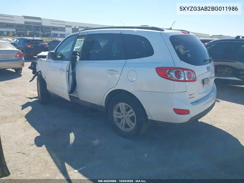 2011 HYUNDAI SANTA FE VIN 5XYZG3AB2BG011986 — фото 3
