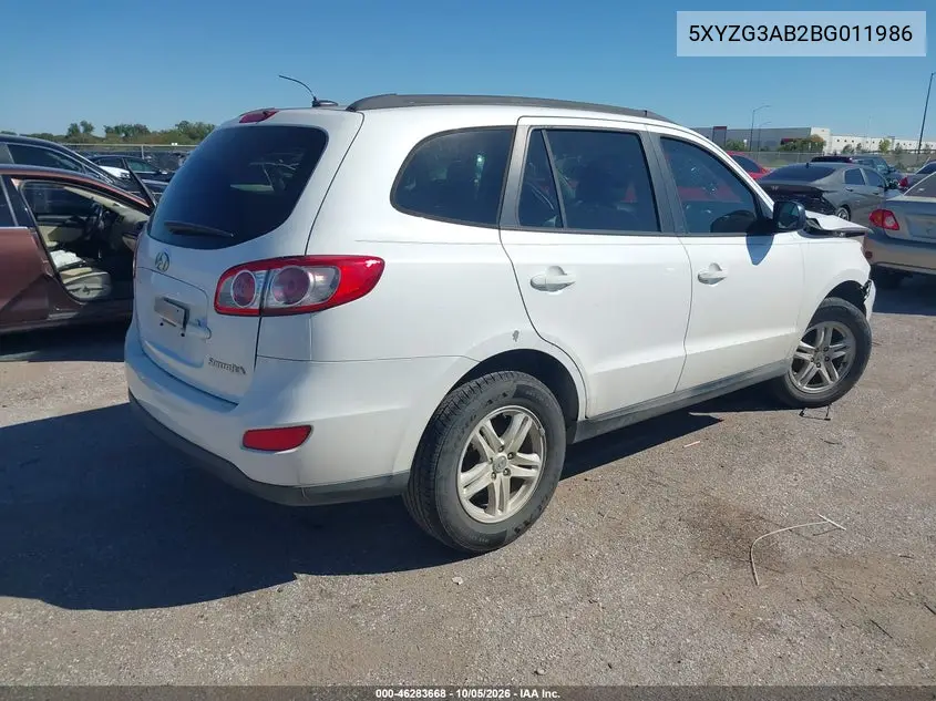 2011 HYUNDAI SANTA FE VIN 5XYZG3AB2BG011986 — фото 4