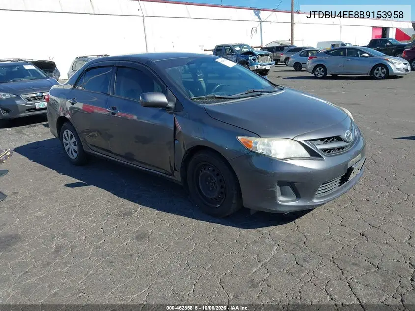 TOYOTA COROLLA 2011, VIN JTDBU4EE8B9153958