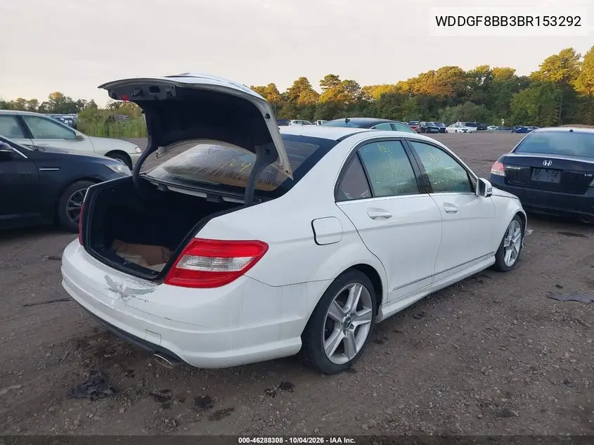 2011 MERCEDES C-KLASSE VIN WDDGF8BB3BR153292 — фото 4