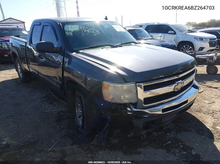 CHEVROLET SILVERADO 2011, VIN 1GCRKREA6BZ264703