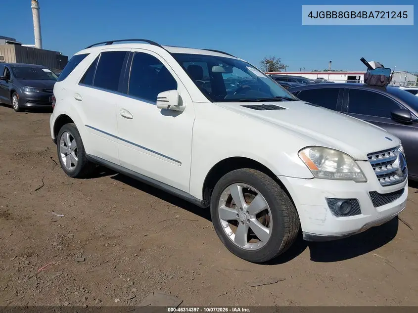 MERCEDES M-KLASSE 2011, VIN 4JGBB8GB4BA721245