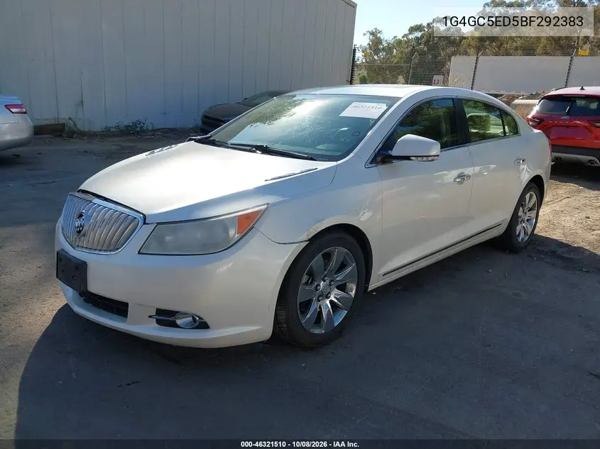 2011 BUICK LACROSSE VIN 1G4GC5ED5BF292383 — фото 2
