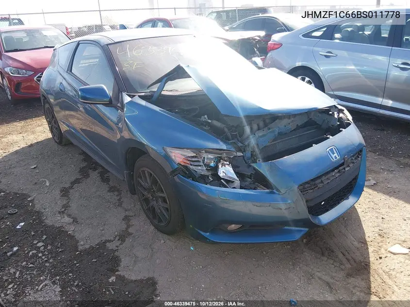HONDA CR-Z 2011, VIN JHMZF1C66BS011778