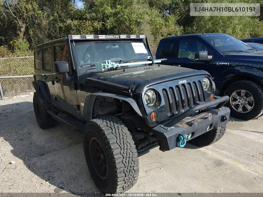 JEEP WRANGLER 2011, VIN 1J4HA7H10BL610191