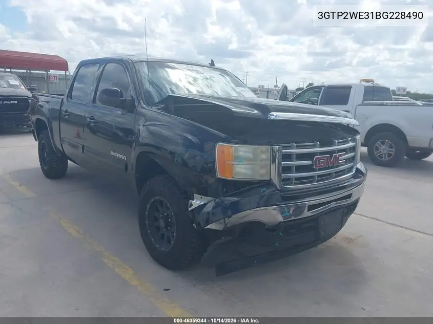 GMC SIERRA 2011, VIN 3GTP2WE31BG228490