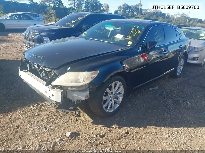 2011 LEXUS LS VIN JTHCL5EF1B5009700 — фото 2