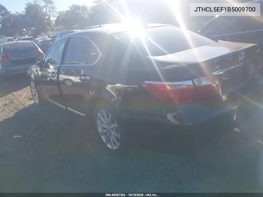 2011 LEXUS LS VIN JTHCL5EF1B5009700 — фото 3