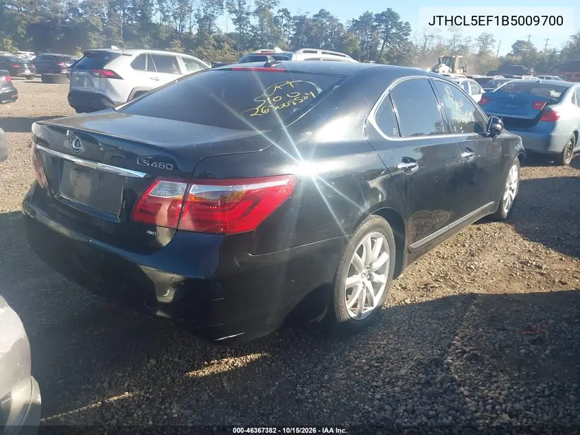 2011 LEXUS LS VIN JTHCL5EF1B5009700 — фото 4