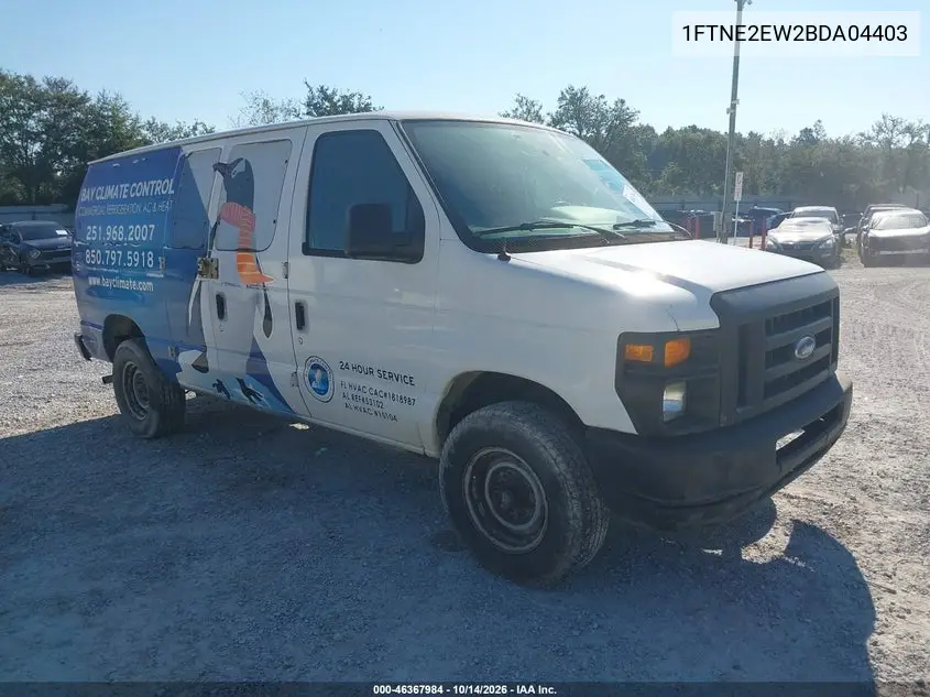 FORD ECONOLINE 2011, VIN 1FTNE2EW2BDA04403