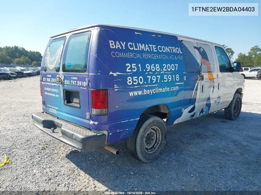 2011 FORD ECONOLINE VIN 1FTNE2EW2BDA04403 — фото 4