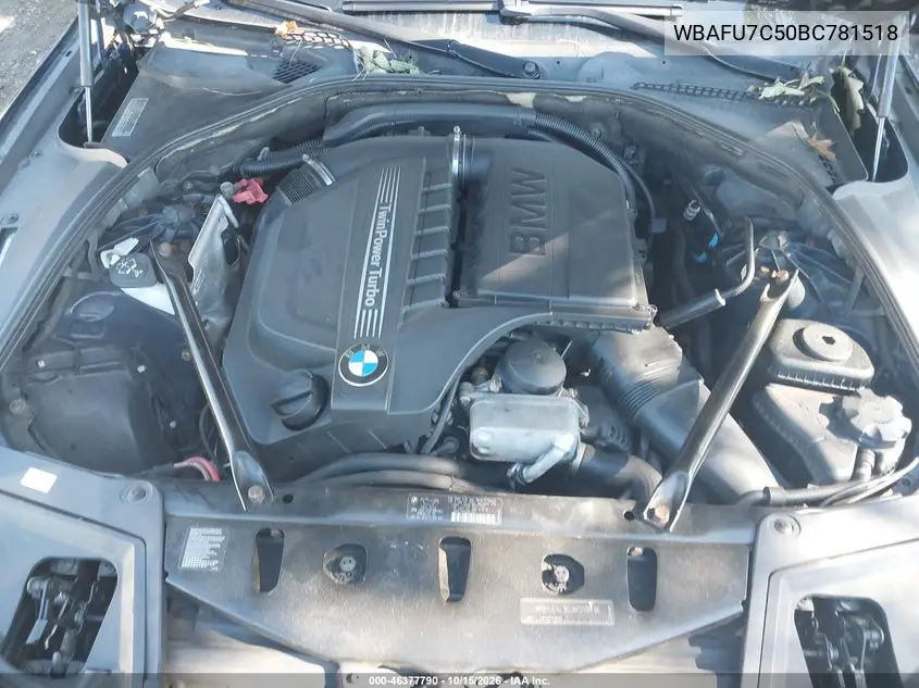 2011 BMW 5ER VIN WBAFU7C50BC781518 — фото 10