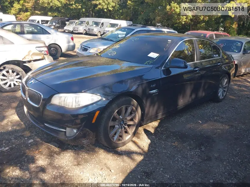 2011 BMW 5ER VIN WBAFU7C50BC781518 — фото 2