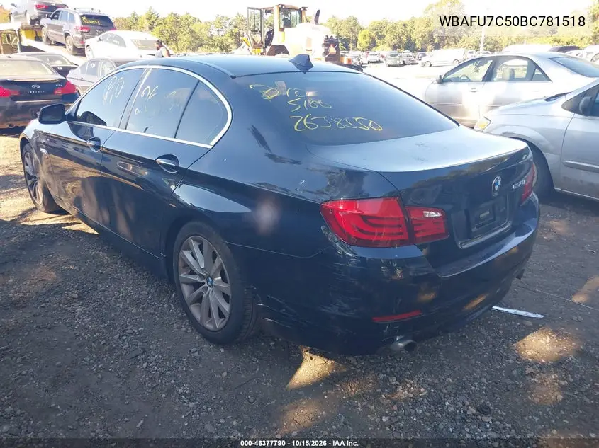 2011 BMW 5ER VIN WBAFU7C50BC781518 — фото 3