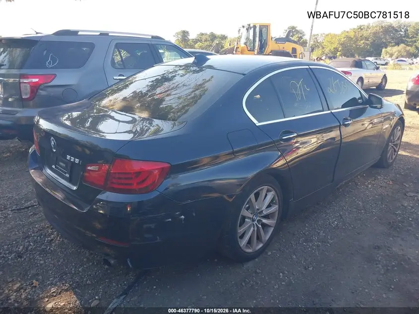 2011 BMW 5ER VIN WBAFU7C50BC781518 — фото 4