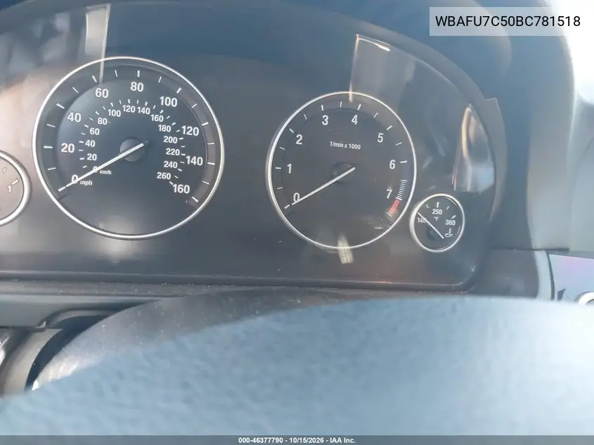 2011 BMW 5ER VIN WBAFU7C50BC781518 — фото 7
