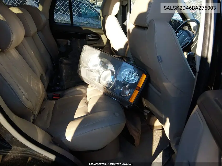 2011 LAND ROVER RANGE ROVER SPORT VIN SALSK2D46BA275003 — фото 8